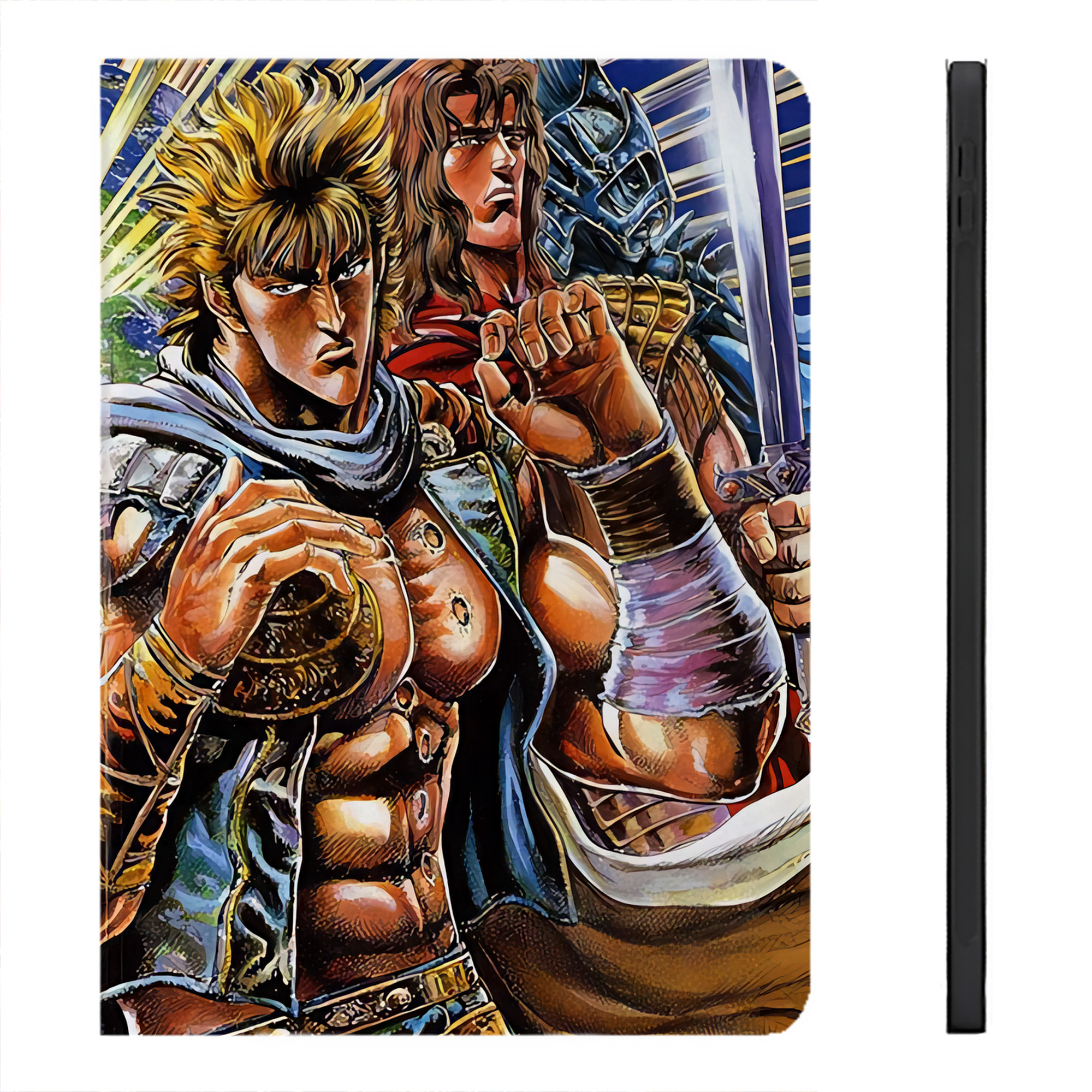 （画像用） 北斗の拳 Fist of the North Star IPadケース ペンホルダー付き ブックスタイルデザイン